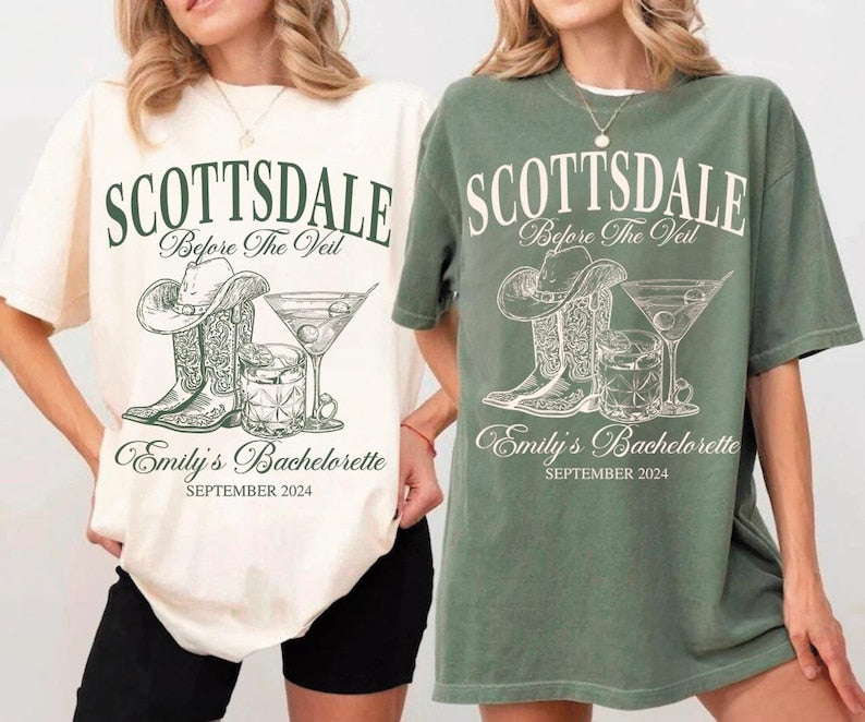 Personalized Scottsdale Bachelorette Party Shirt, Luxury Bridal Merch