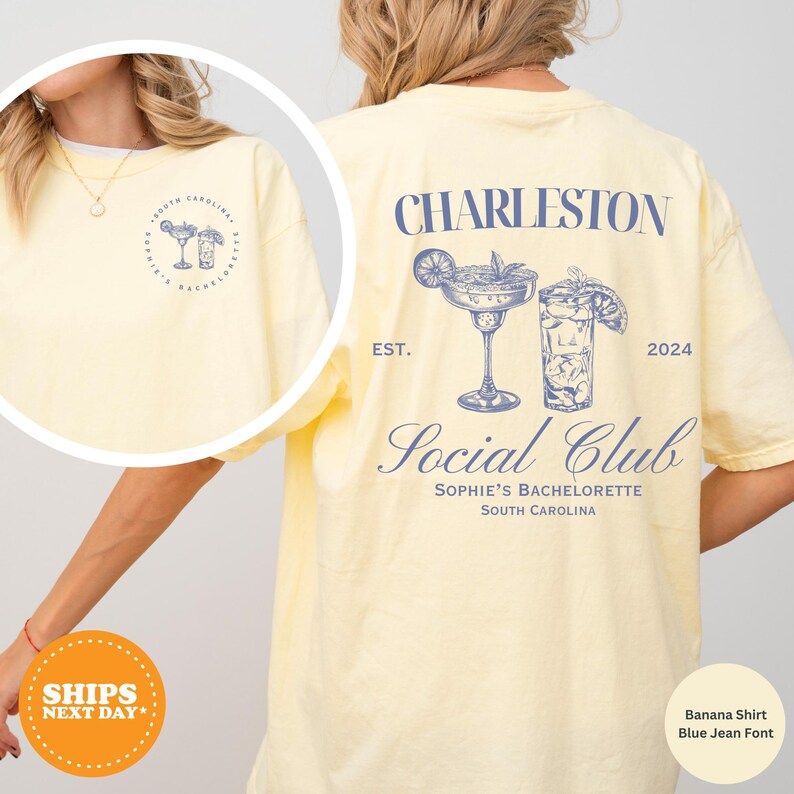 Personalized Bachelorette Shirt, Bach Trip Shirts, Bridal Party Tshirt, Charleston Bachelorette Shirt, Custom Comfort Color Bachelorette Tee