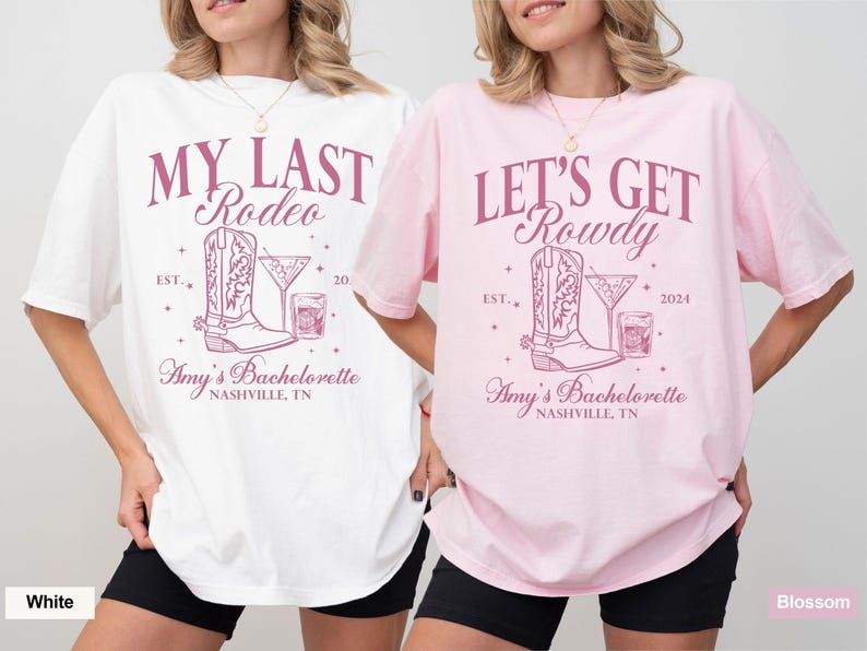 Custom Last Rodeo Bachelorette Shirt, Cowgirl Bachelorette Party Shirt for Bride, Nashville Bachelorette Shirt, Western Bach Bridesmaid Gift