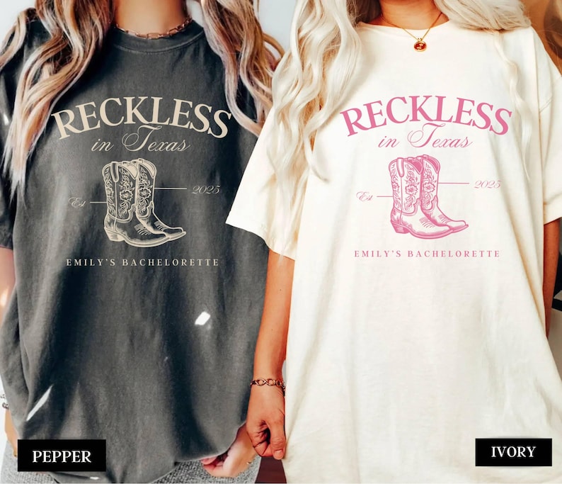 Texas Bachelorette Party Shirt, Reckless in Texas, Austin Bach Club, Last Rodeo Bachelorette, Western Country Bachelorette Tee, Cowgirl Bach