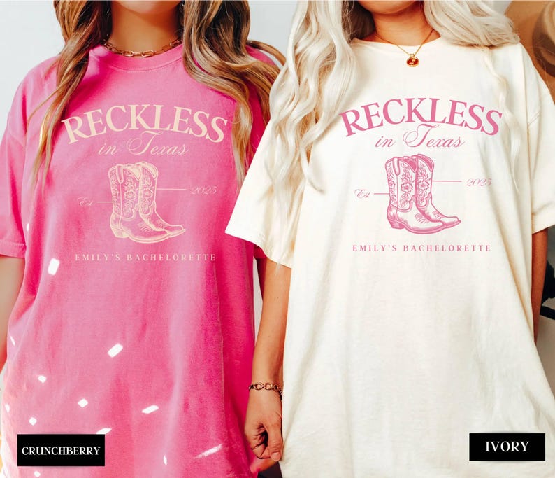 Texas Bachelorette Party Shirt, Reckless in Texas, Austin Bach Club, Last Rodeo Bachelorette, Western Country Bachelorette Tee, Cowgirl Bach