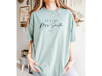 Custom Future Mrs Bow Comfort Colors Shirt Bridal Gift Minimalist Bride Shirt Future Mrs Coquette Bride to be Gift for Engagement Party