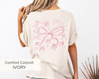 Pink Bow Bachelorette Shirts, Tying the Knot TShirts She's Tying the Knot Bachelorette Merch CustomBachelorette T-shirts BridalParty Gifts