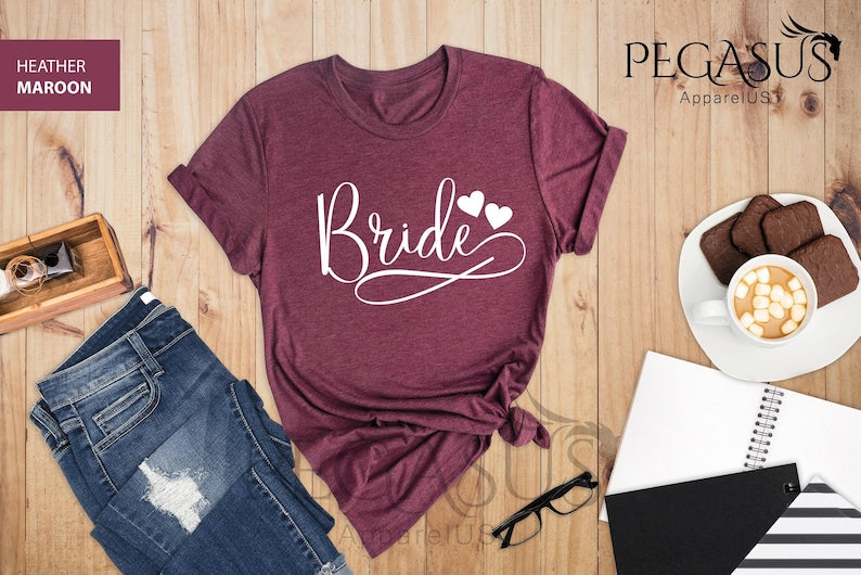 Bride Shirt, Bride Squad Shirt, Bridal Gift, Wedding Gift, Wife Shirt, Bridesmaid Shirt, Bachelorette Squad Shirts, Bachelorette Shirt