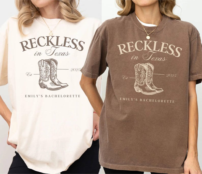 Texas Bachelorette Party Shirt, Reckless in Texas, Austin Bach Club, Last Rodeo Bachelorette, Western Country Bachelorette Tee, Cowgirl Bach