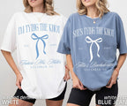 Custom Bachelorette Party Shirts Coquette Bow Bachelorette Shes Tying the Knot Bachelorette Custom Girly Bridal Party Shirts Comfort Colors
