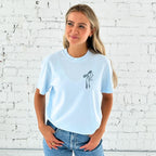 Personalized Stacked Initial Ribbon Comfort Colors T-Shirt | Bridal Party Shirts | Embroidered | Gift for Bride | Cute Bow Shirt | CC17SBSI