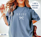 Bride Shirt Comfort Colors Future Mrs Tshirt Custom Gift for Bride to Be Minimalist Bride T Shirt Engagement Gift for Honeymoon Tee Cute Bow