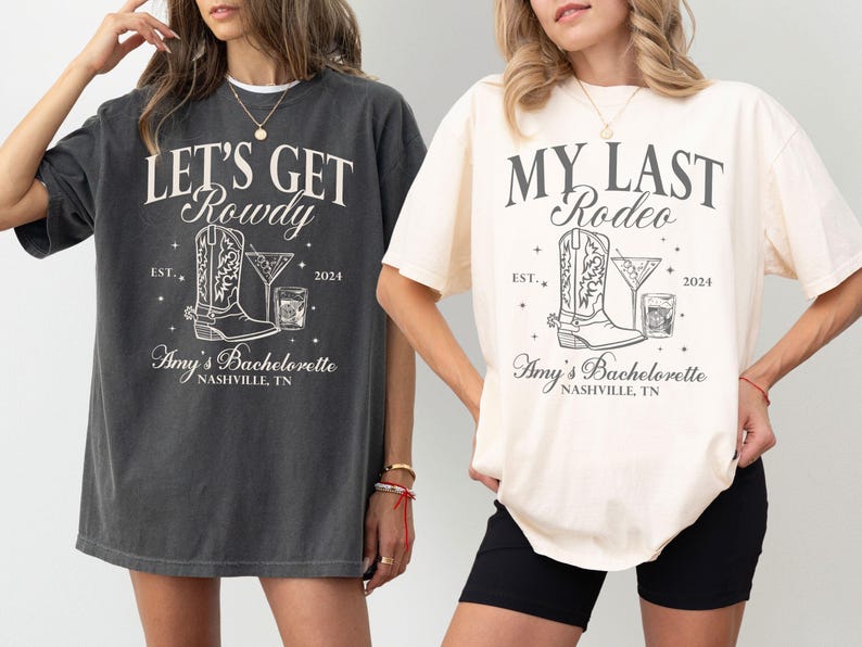 Custom Last Rodeo Bachelorette Shirt, Cowgirl Bachelorette Party Shirt for Bride, Nashville Bachelorette Shirt, Western Bach Bridesmaid Gift