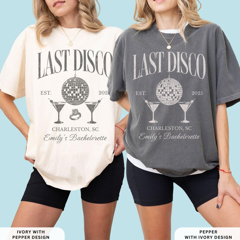 Last Disco Bachelorette Shirt, 70s Disco Bride Shirt, Funky Disco Bach Comfort Colors Tees, Retro Bridal Party Tshirt, Groovy Bride T Shirt
