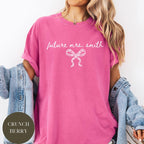 Future Mrs. Bride Wife Comfort Colors® Shirt, Wedding Day Bridal Gift, Bachelorette Party, Matching Team Bride, Coquette Faux Lace Bow