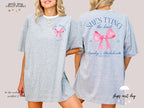 Custom Bachelorette Party Comfort Colors Shirt: Bride Squad, Bow Design