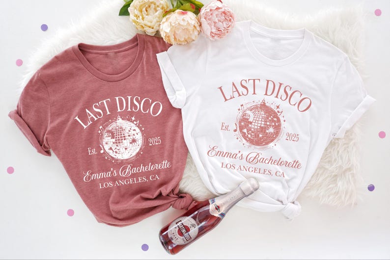 Last Disco Bachelorette Shirt, Custom Bachelorette Shirt, Disco Bach Shirt, Disco Cowgirl, One Last Disco Shirt, Girls Disco Party Shirt