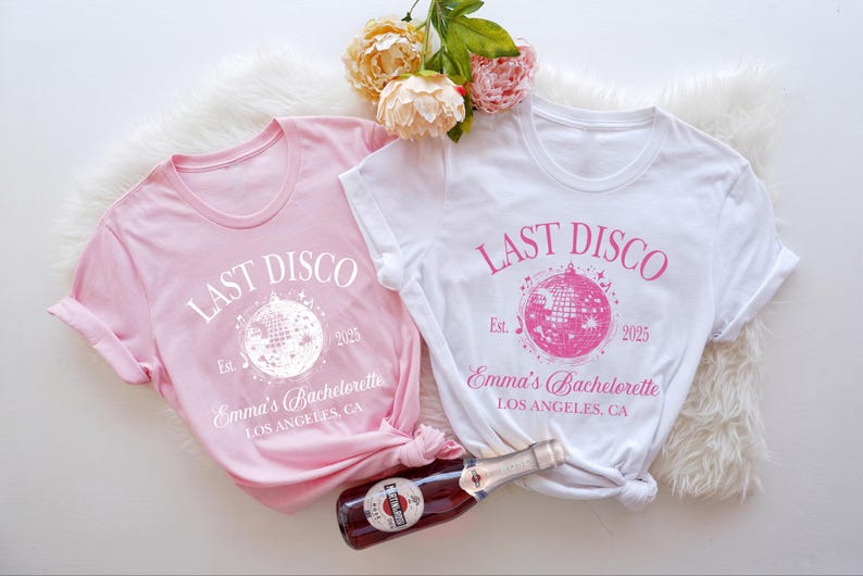 Last Disco Bachelorette Shirt, Custom Bachelorette Shirt, Disco Bach Shirt, Disco Cowgirl, One Last Disco Shirt, Girls Disco Party Shirt