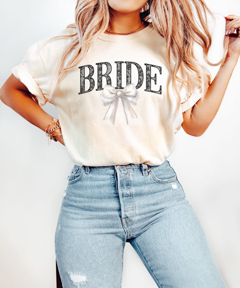Coquette Bride Shirt, Bride To Be T-shirt, Coquette Bow Bride Tee, Wedding Gift for Her, Gift for Fiance, Future Mrs. Gifts