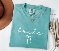Bride Shirt with Bow Bride Tee Trendy Oversized Bride Shirt with Bow Bride to Be Shirt Wedding Shirt Bride Gift for Bridal Shower Gift Shirt