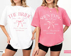 Coquette Bow Bachelorette Shirts, Bachelorette Party, Custom Bachelorette Shirts, Shes Tying the Knot Bridal Party, Girly Bow Bachelorette