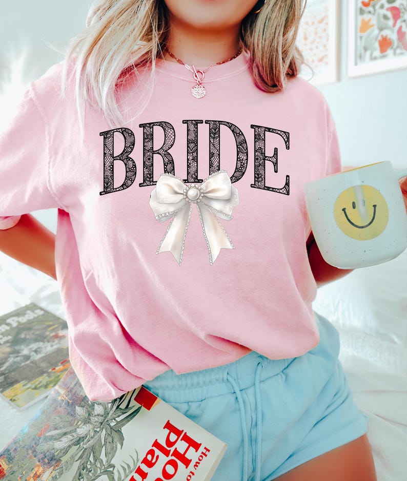 Coquette Bride Shirt, Bride To Be T-shirt, Coquette Bow Bride Tee, Wedding Gift for Her, Gift for Fiance, Future Mrs. Gifts