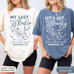 Custom Last Rodeo Bachelorette Shirts Nashville Bachelorette Party Shirt Western Country Bach Cowgirl Bridal Party Tees Austin Desert Bride