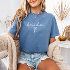 Bride Shirt with Bow Bride Tee Trendy Oversized Bride Shirt with Bow Bride to Be Shirt Wedding Shirt Bride Gift for Bridal Shower Gift Shirt