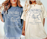 Custom Nashville Bachelorette Party Shirts, Funny Cowgirl Bachelorette, Cowgirls and Cocktails, Western Bridesmaid Shirts, Comfort Colors