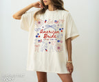 Comfort Colors 4th of July Bachelorette Party Shirts, American Bride, Coquette Bow Independence Day Shirt, Patriotic Bride, July Fourth Bach