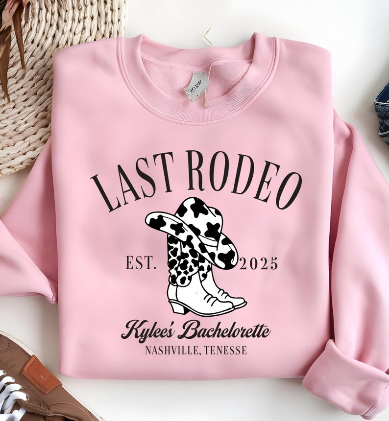 Last Rodeo EST. 2025 Shirt, Western Bachelorette Party Tee, Country Bride Shirt, Cowgirl Squad Top, Nashville Bride Outfit Idea