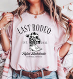 Last Rodeo EST. 2025 Shirt, Western Bachelorette Party Tee, Country Bride Shirt, Cowgirl Squad Top, Nashville Bride Outfit Idea
