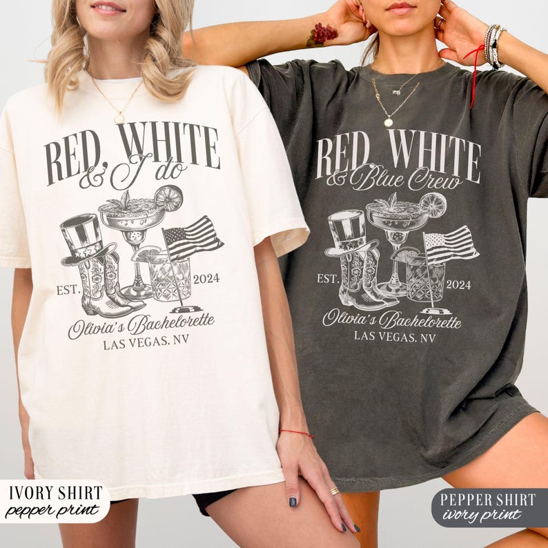 American Bachelorette Party Shirts, Red White and Blue Fourth of July Bachelorette Shirt, Custom Patriotic Crew Bride 4th of July Bach Club