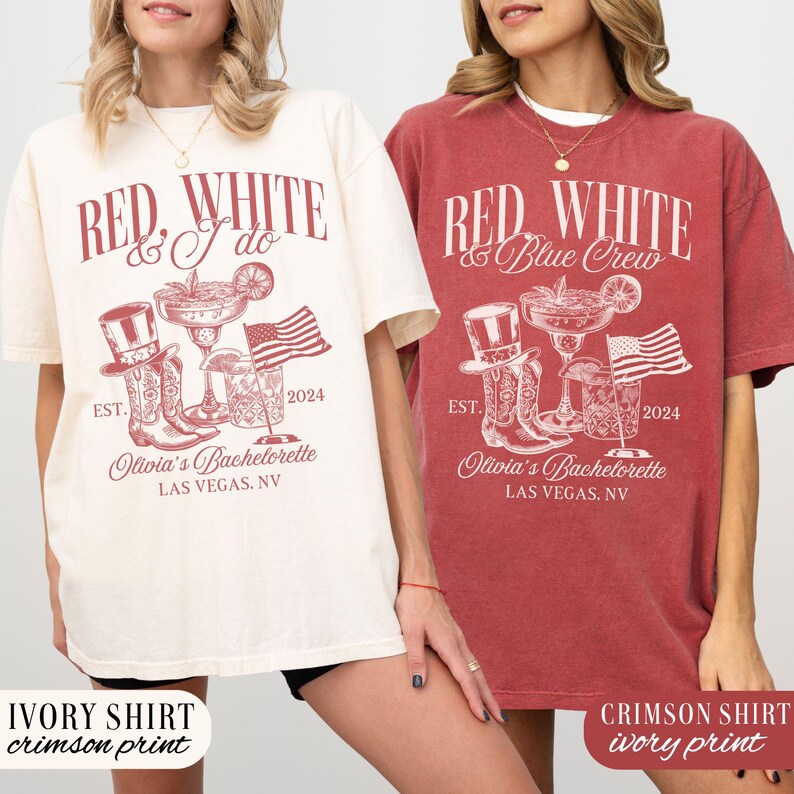 American Bachelorette Party Shirts, Red White and Blue Fourth of July Bachelorette Shirt, Custom Patriotic Crew Bride 4th of July Bach Club