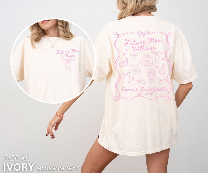 Coquette Bow Bachelorette Shirts, Bachelorette Party, Custom Bachelorette Shirts, Shes Tying the Knot Bridal Party, Girly Bow Bachelorette