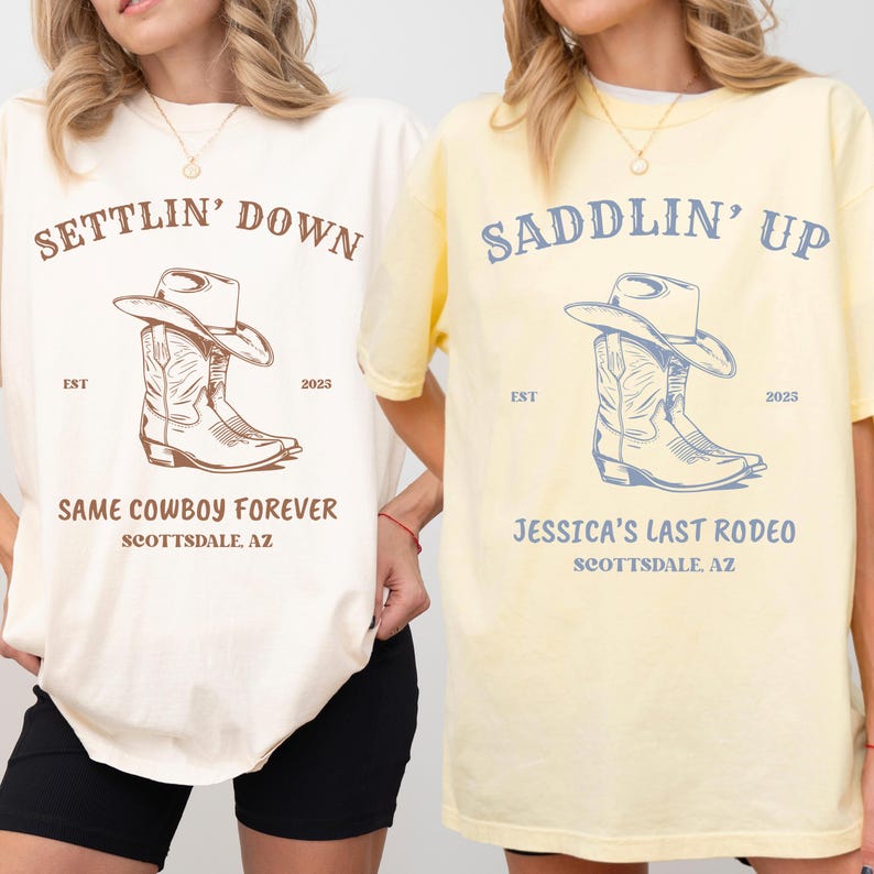 Custom Last Rodeo Bachelorette Tee: Cowgirl Bridal Party Shirt
