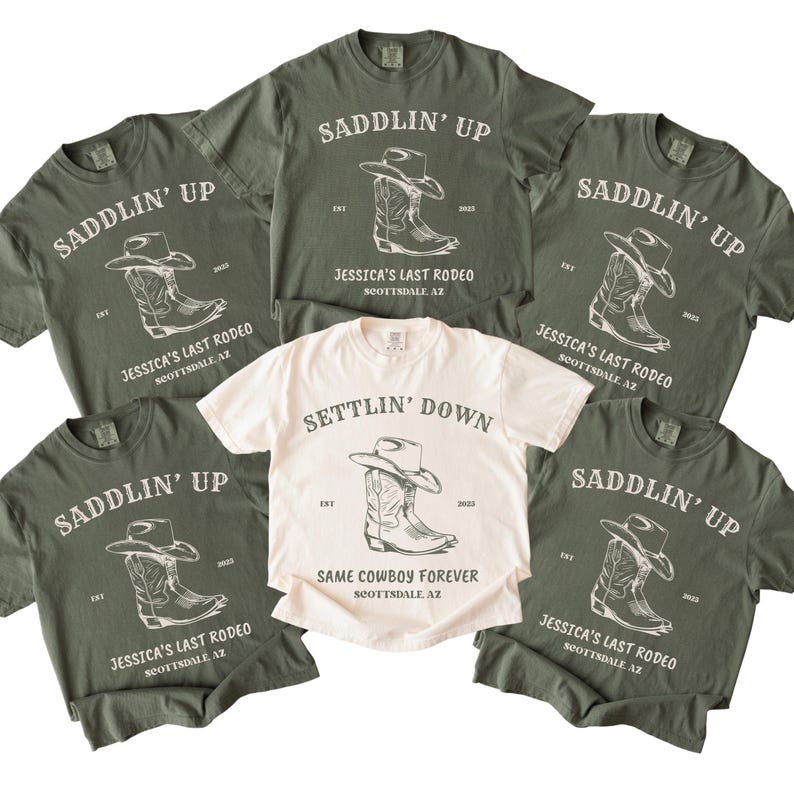 Custom Last Rodeo Bachelorette Tee: Cowgirl Bridal Party Shirt