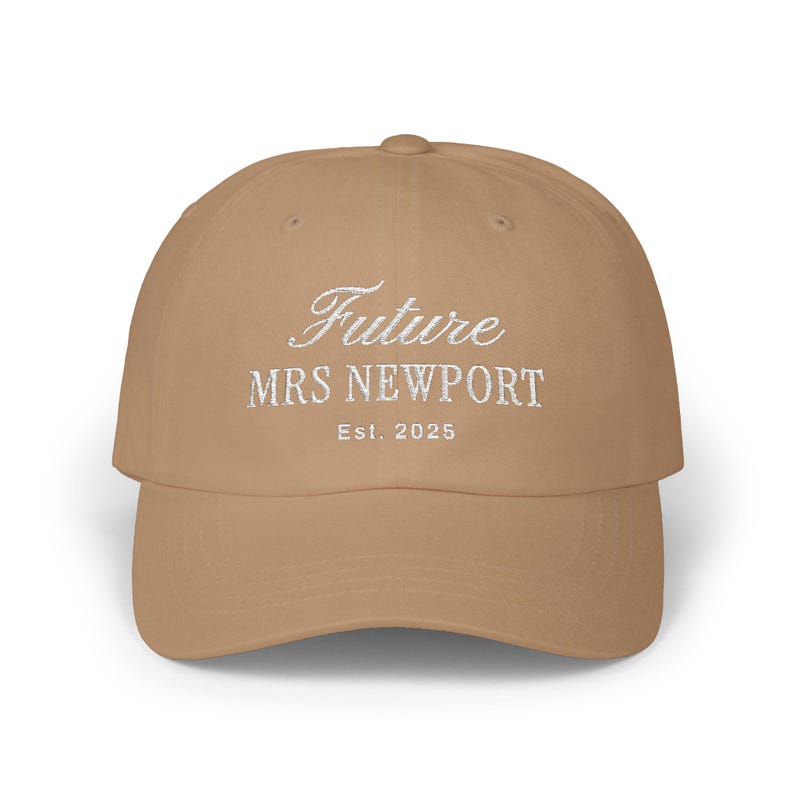 Personalized Future Mrs Embroidered Hat, Custom Engagement Gift, Bride Hat, Newly Engaged, Custom Fiance Gift, Bachelorette Hat