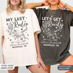 Custom Last Rodeo Bachelorette Shirts Nashville Bachelorette Party Shirt Western Country Bach Cowgirl Bridal Party Tees Austin Desert Bride