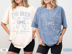 Coquette Bow Bachelorette Party Shirts, Custom Bachelorette Shirts, Shes Tying the Knot Bachelorette, Bridal Party Shirts, Bridesmaid Shirts