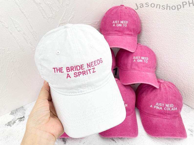 Custom Bride Cap Personalized Bachelorette Party Hat, Bride Squad Embroidered Baseball Cap, Bridesmaid Team Bride Hat, EVJF Wedding Gift