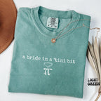Comfort Colors A Bride in a Tini Bit Bride Shirt,Espresso Martini Themed Future Mrs Tshirt,Tini Bit Engaged,Bridal Shower Gift Idea