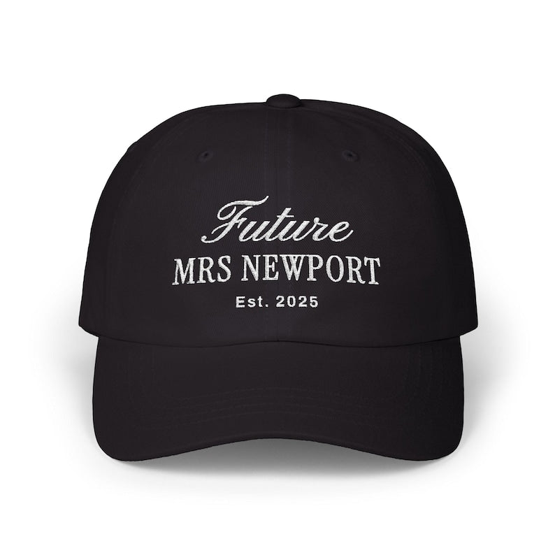 Personalized Future Mrs Embroidered Hat, Custom Engagement Gift, Bride Hat, Newly Engaged, Custom Fiance Gift, Bachelorette Hat