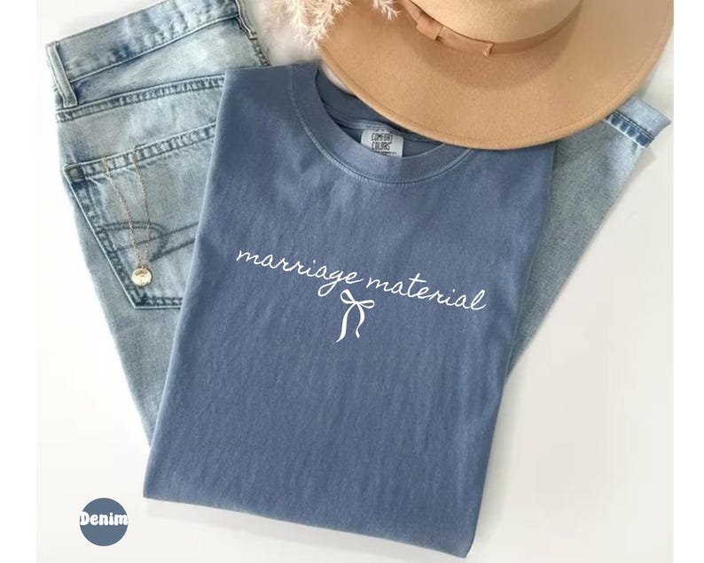 Marriage Material Shirt Comfort Colors®, Bride Shirt, Future Mrs. Shirt, Bride To Be Shirt, Bow Bride Shirt, Bridal Party Shirt, Bride Gifts