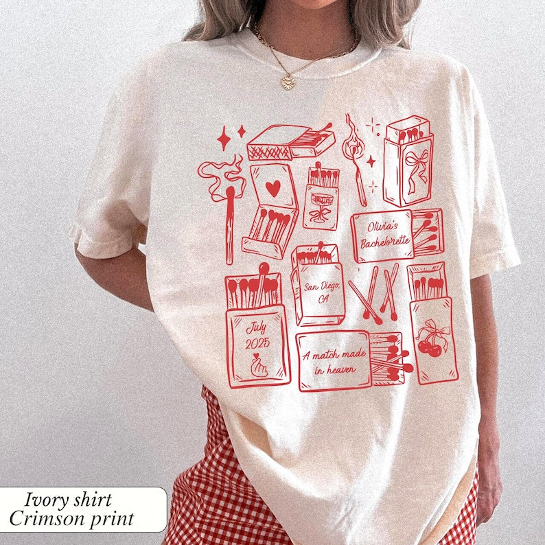 Bachelorette Party Shirt, Custom Bachelorette Shirt, Bride To Be, Bridal Gift, She Found Her Perfect Match, Personalized Luxury Bachelorette