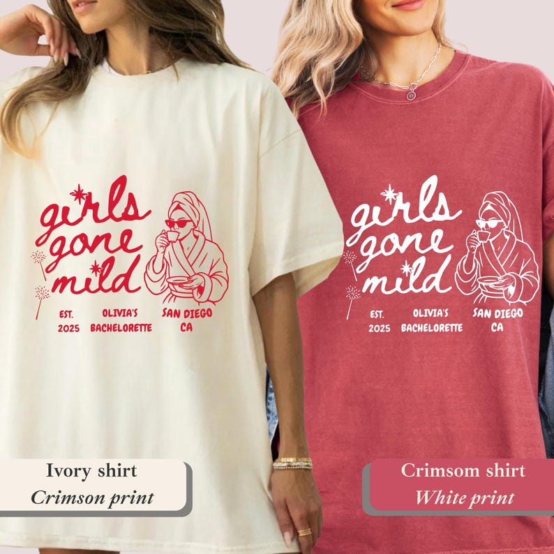 Girls Gone Mild Custom Bachelorette Shirt Spa Party PJS Weekend Girls Night