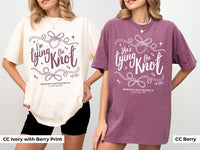 Tying The Knot Bachelorette Shirt Personalized Coquette Bow Bridal Party Tshirt Bow Themed Bridal Shower Outfit for Girly Bachelorette Idea