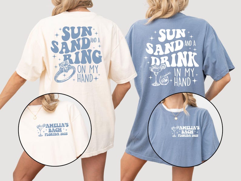 Custom Beach Bachelorette Party Shirts, Bridal Shower Gift
