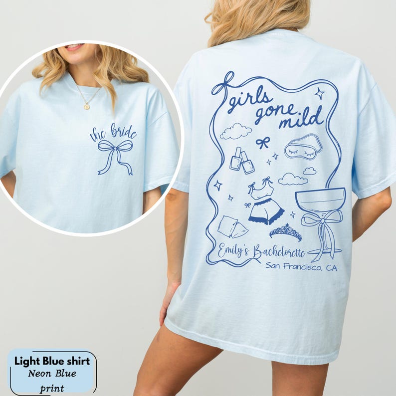 Girls Gone Mild Shirt, Custom Spa Bachelorette Shirt, Slumber Bachelorette Tee, Comfort Colors Bach, Party Gift for Bridesmaids, Girls Night