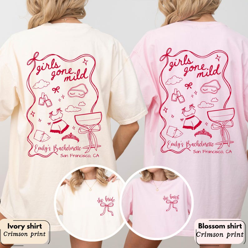Girls Gone Mild Shirt, Custom Spa Bachelorette Shirt, Slumber Bachelorette Tee, Comfort Colors Bach, Party Gift for Bridesmaids, Girls Night