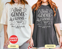Custom Bachelorette Gimme Gimme Gimme Shirt, Disco Bachelorette Tee, Ring After Midnight Shirt, Retro Bride Party Shirt