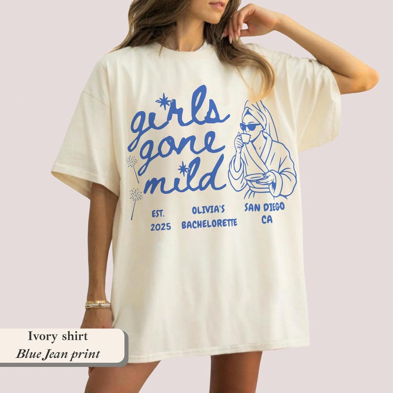 Girls Gone Mild Custom Bachelorette Shirt Spa Party PJS Weekend Girls Night