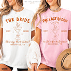 Custom Last Rodeo Crew Bachelorette Shirts Western Country Bach Nashville Bachelorette Party Cowgirl Bridal Party Tshirt Bridesmaid Gifts