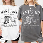 Bachelorette Party Shirts, Nashville Bachelorette, Man I Feel Like a Bride, Cowgirl Bach Party, Rodeo Bachelorette Shirts, Western Bride